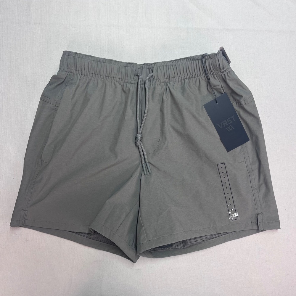 VRST Mens Everyday Short Silver Shadow‎ Heather Relaxed Fit 5" Inseam Small